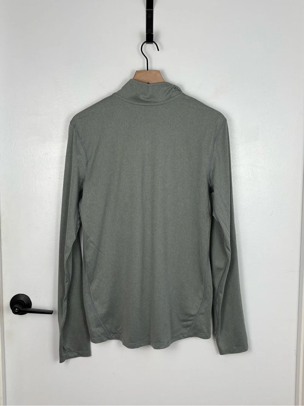 MLB Nike Los Angeles Dodgers Logo Gray Quarter-Zip Performance Pullover Jacket